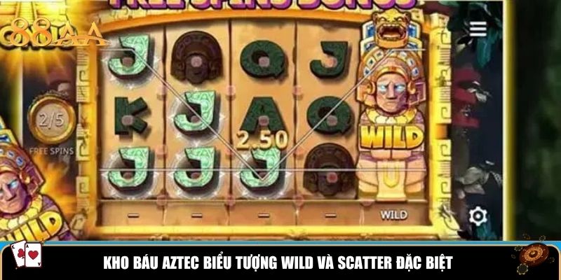 Kho Báu Aztec biểu tượng Wild và Scatter đặc biệt